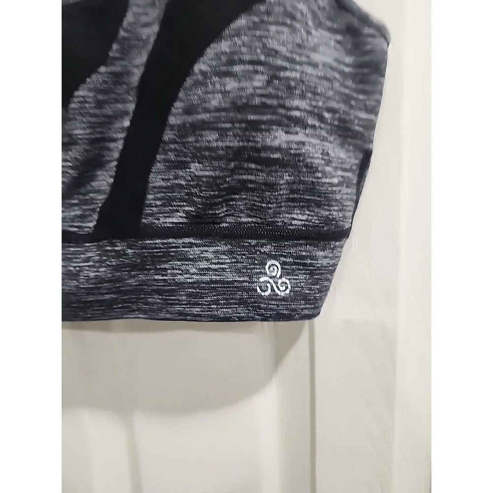 Soho Sport Women's Purple Black Racerback Sports Bra Size L Pullover Wireless‎